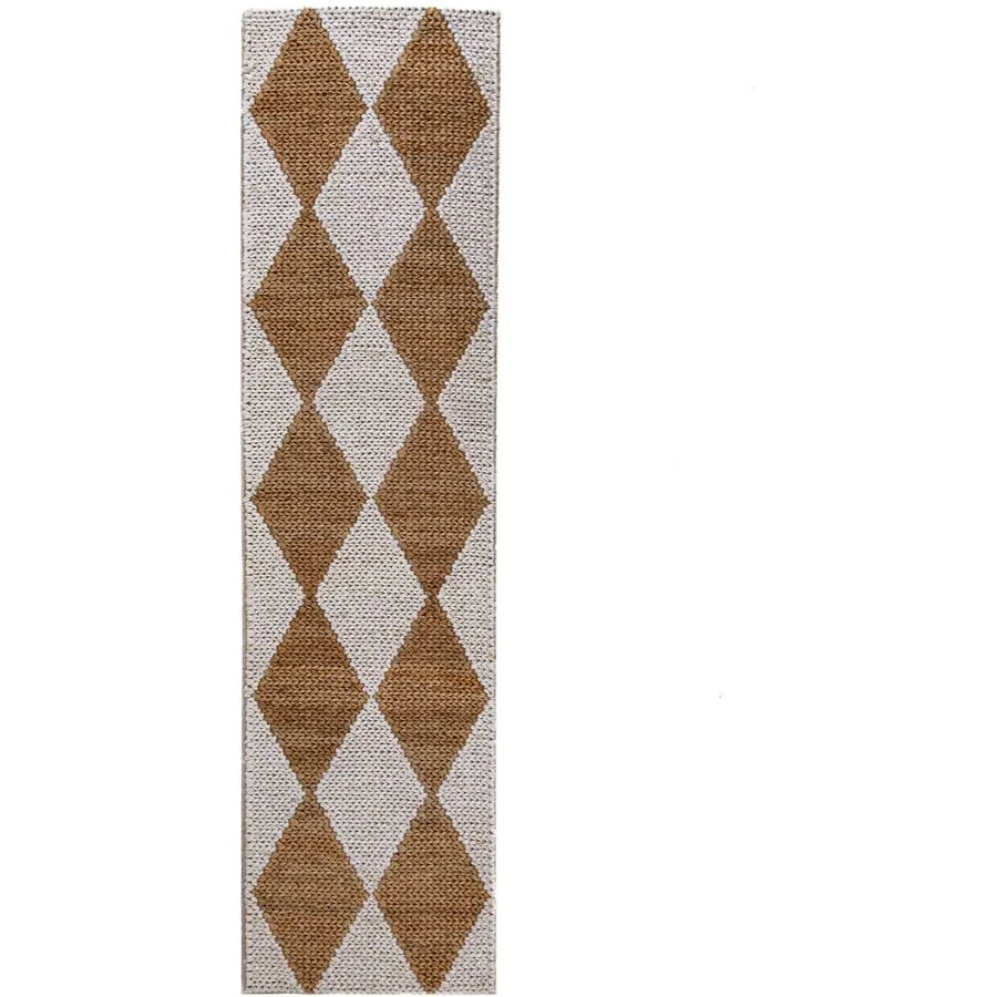 Teppich Lotri natur Symmetrie Mischgewebe 80 x 230 cm