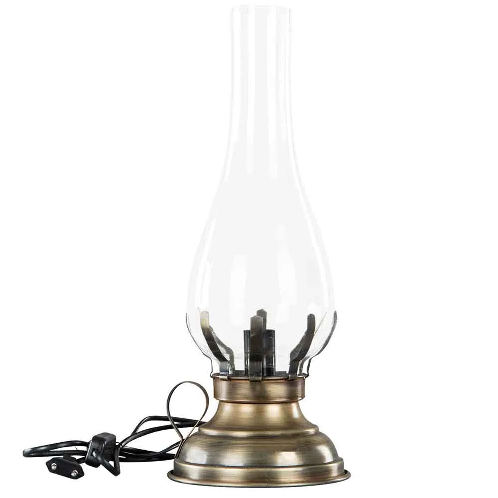 Lampa El Antik brun