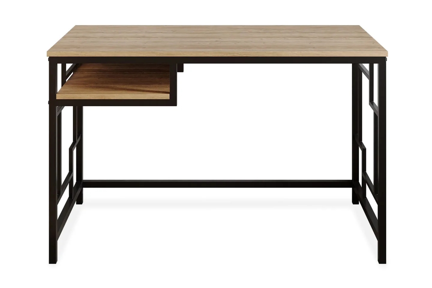 Amsberg Skrivbord 120 cm med Förvaring Hylla - Svart