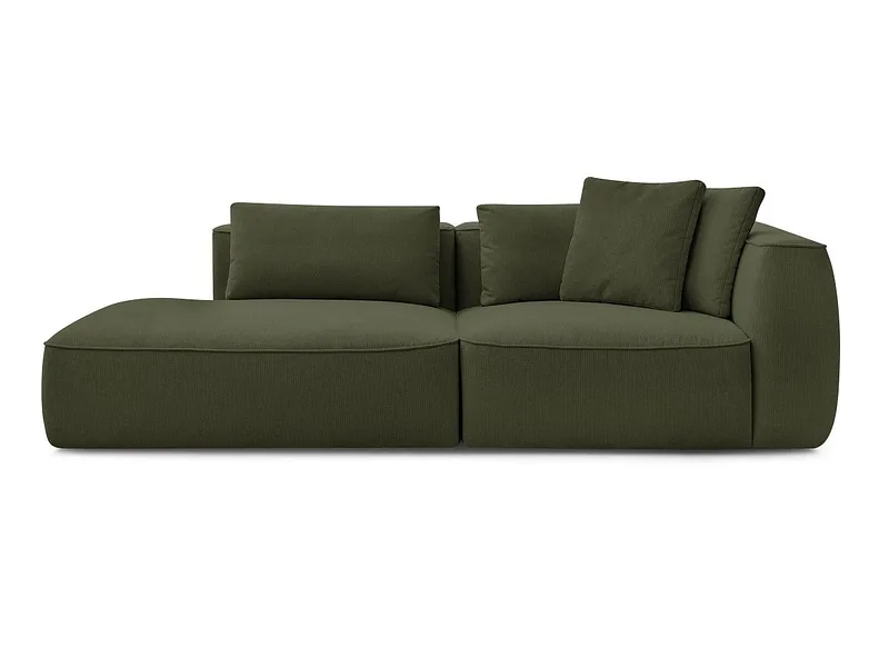 3er Sofa BOBOCHIC LEOPOLD Stoff chiniert dunkelgrün