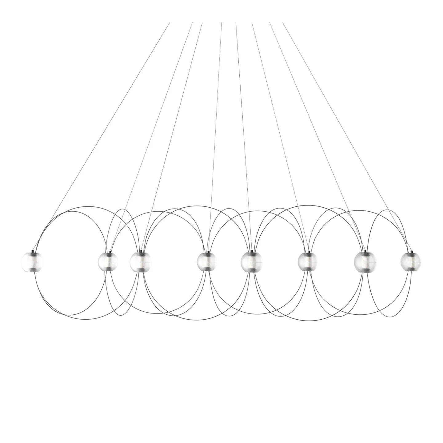 DCWéditions - Munari 8 Pendant lamp Partially Assembled H42 cm – Black - Pendellampor - Lutz Pankow - Svart - Metall/Plast