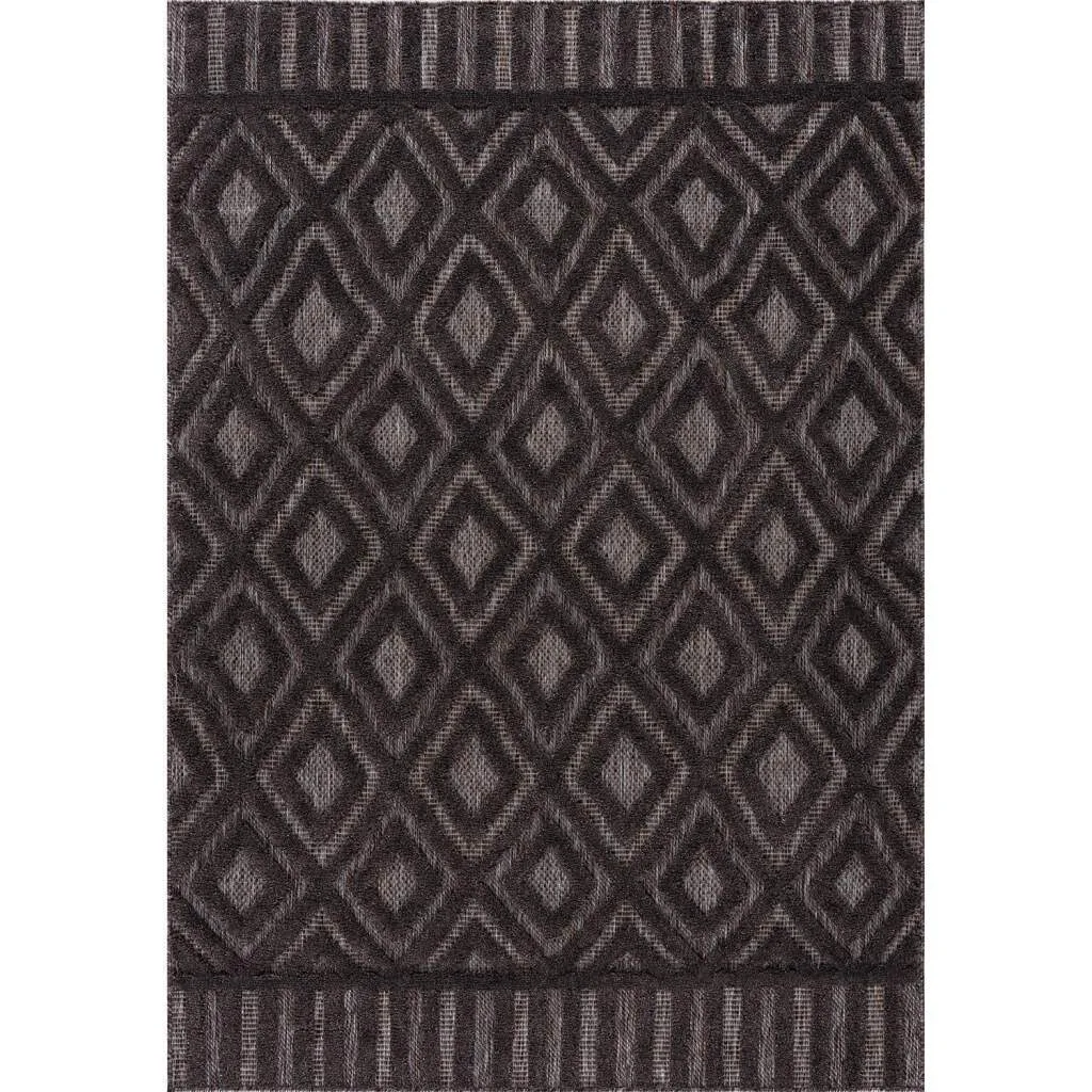 Shaggy Indoor-Outdoor - Lancaster (antrasitt) (Størrelse: 160 x 230 cm)