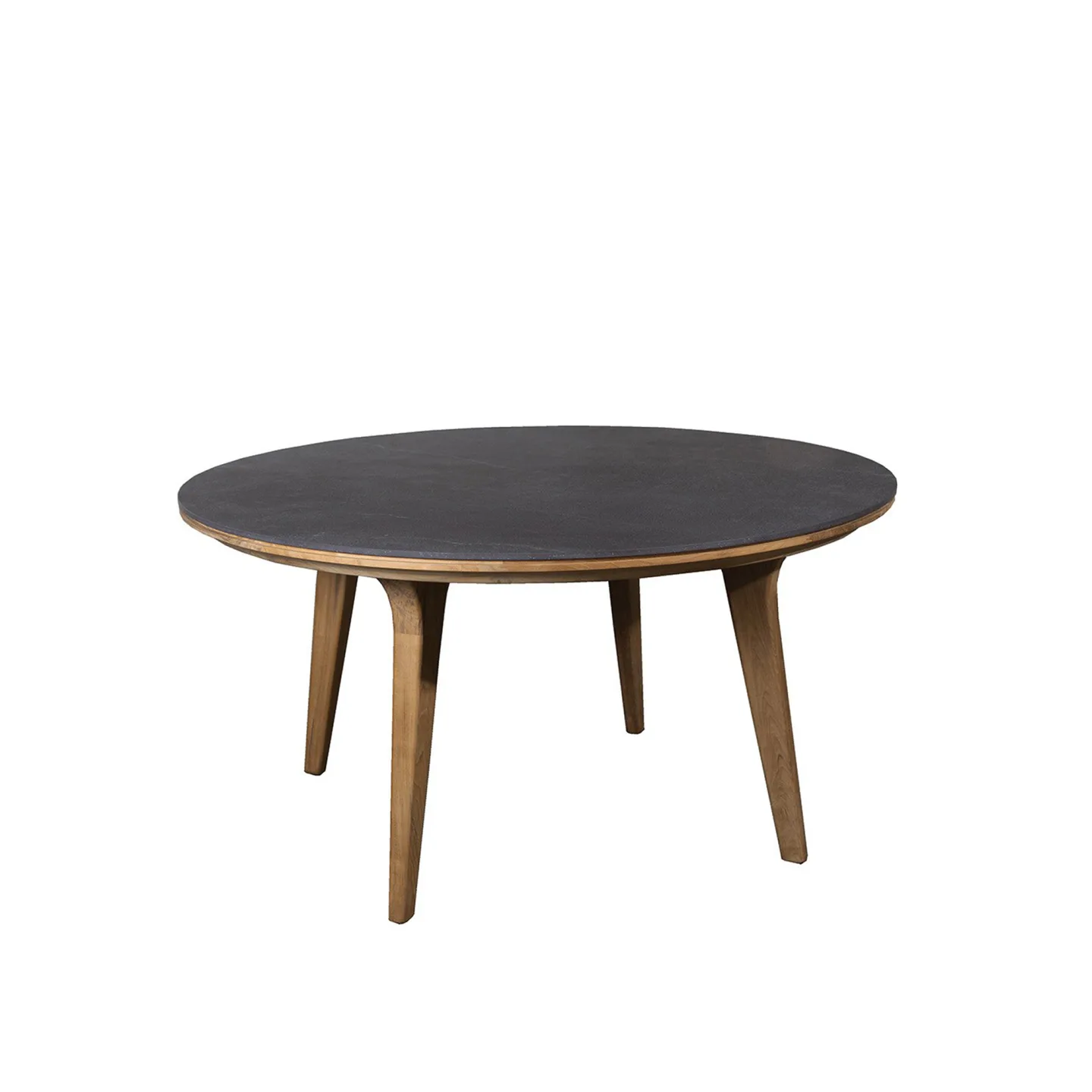 Cane-Line - Aspect Matbord Fossil Ceramic/Black - Matbord utomhus - Cane-line Design Team - Svart - Naturmaterial/Trä