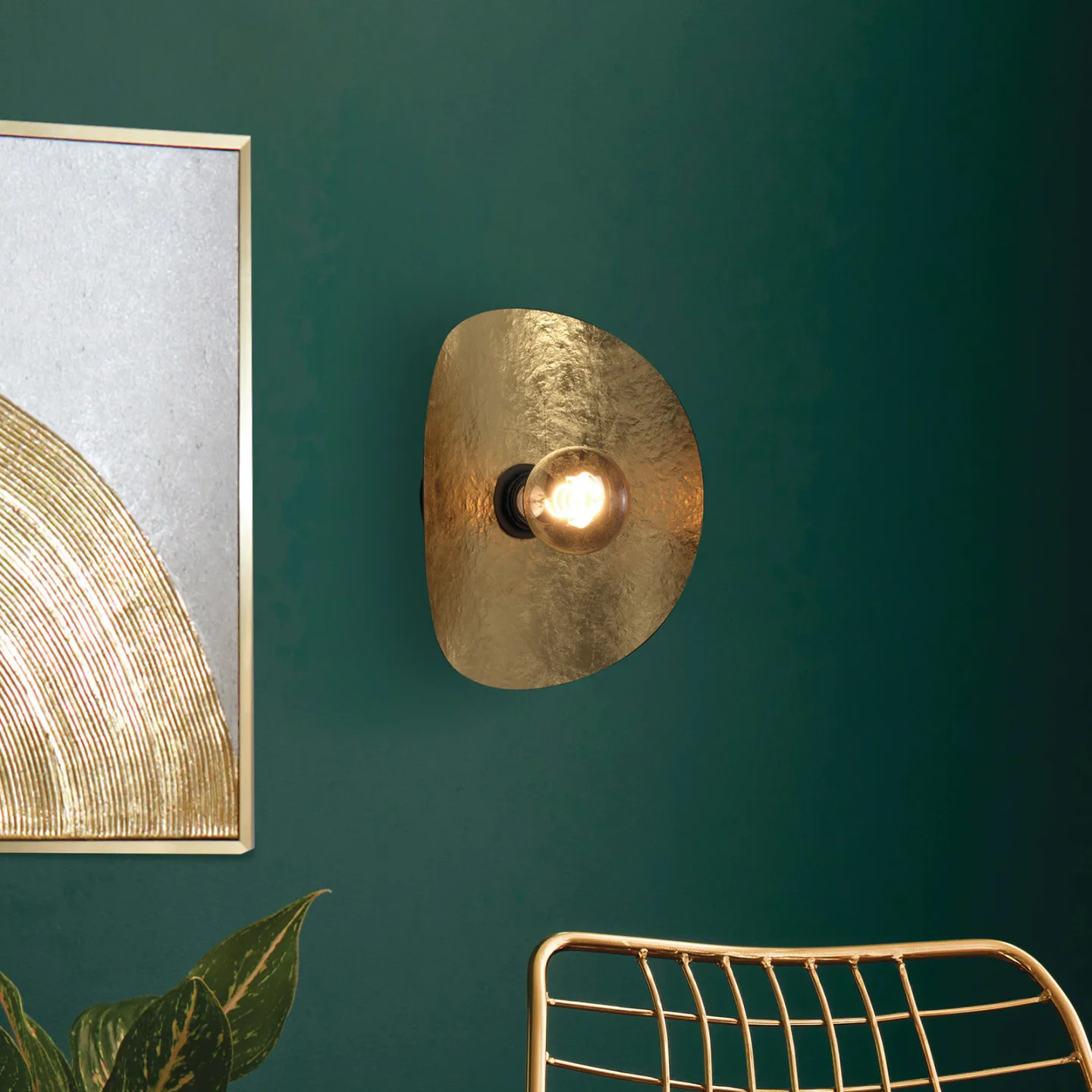 Saceda vegglampe, svart/gull, E27 - EGLO Stars of Light - Stue - Moderne - Metall - Med en lyskilde