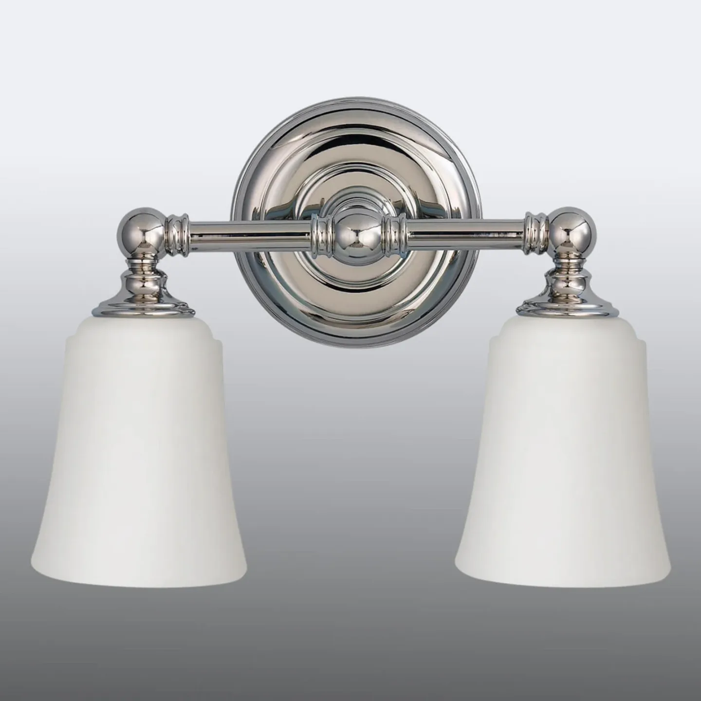 Huguenot Lake Wandlampe chrom Breite 33 cm 2-flg. IP44 - FEISS - Badezimmer - Modern - Glas - Einflammig