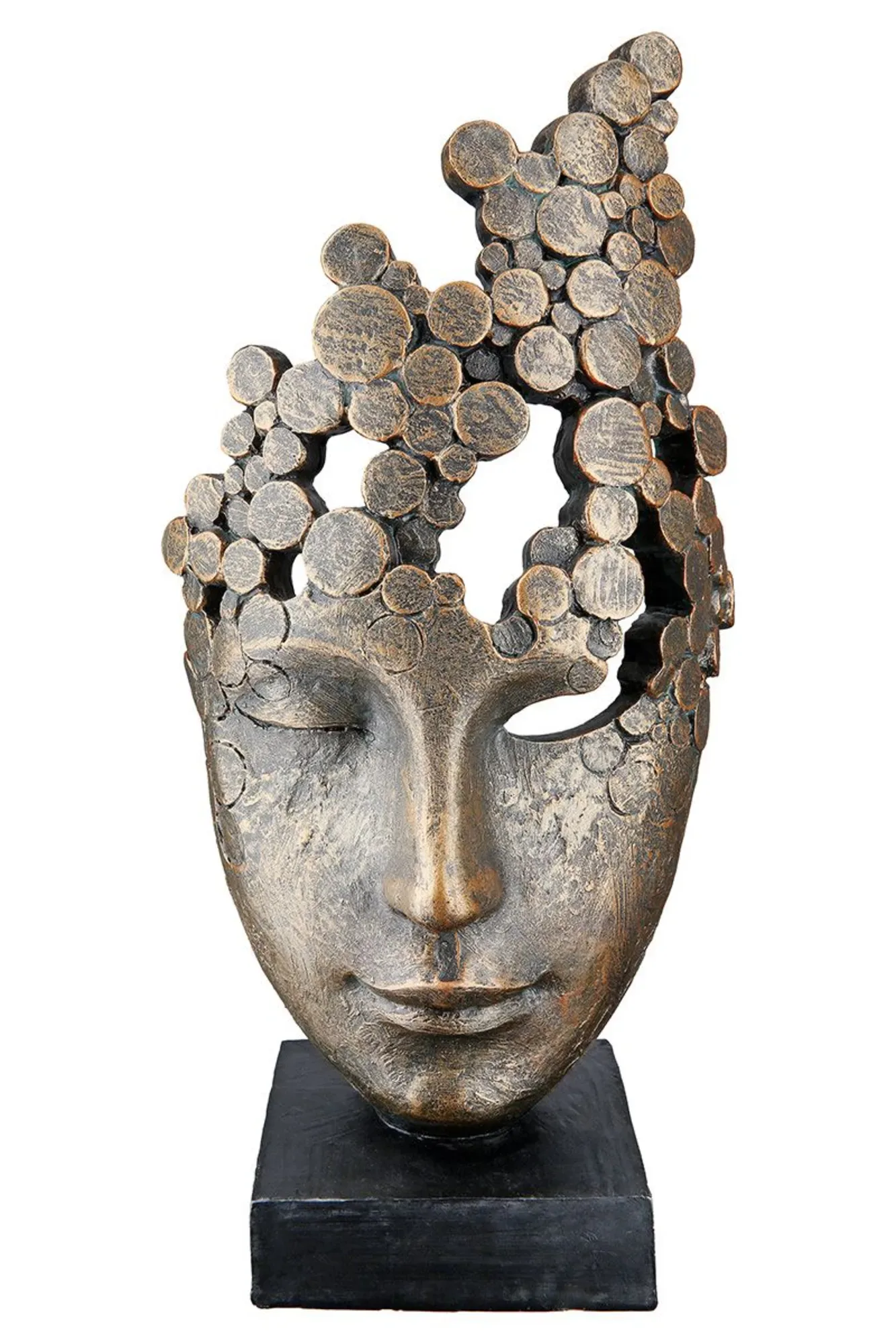 Gilde Figur Gesicht, Famale Mask, Bronze H: 32 cm | Schubiger Möbel
