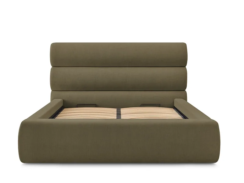 Kastenbett BOBOCHIC JAGNA 180x200cm stoff grün