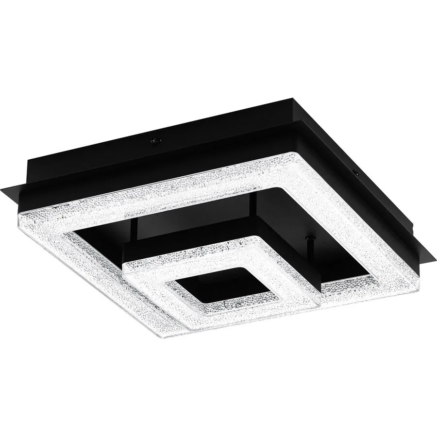 Eglo Deckenlampe Fradelo 1 Schwarz Stahl 26 cm 8.5 cm - LED - Lichtfarbe: Warmweiss - LED Energiesparlampen