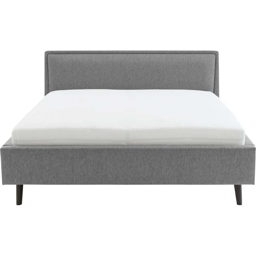 Bett Simas Grau Bezug Stoff 160 x 200 cm