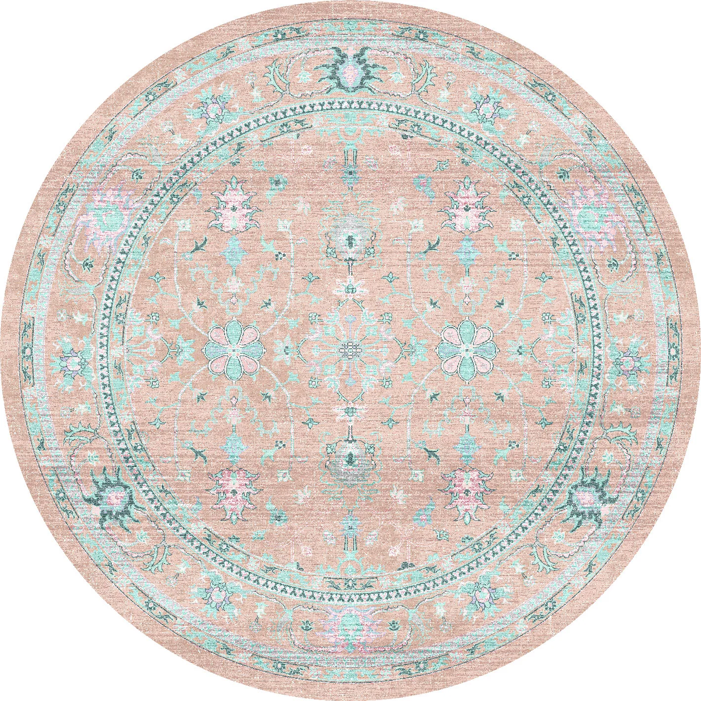 Rundt teppe - Livley (rosa) (Størrelse: Ø 160 cm)