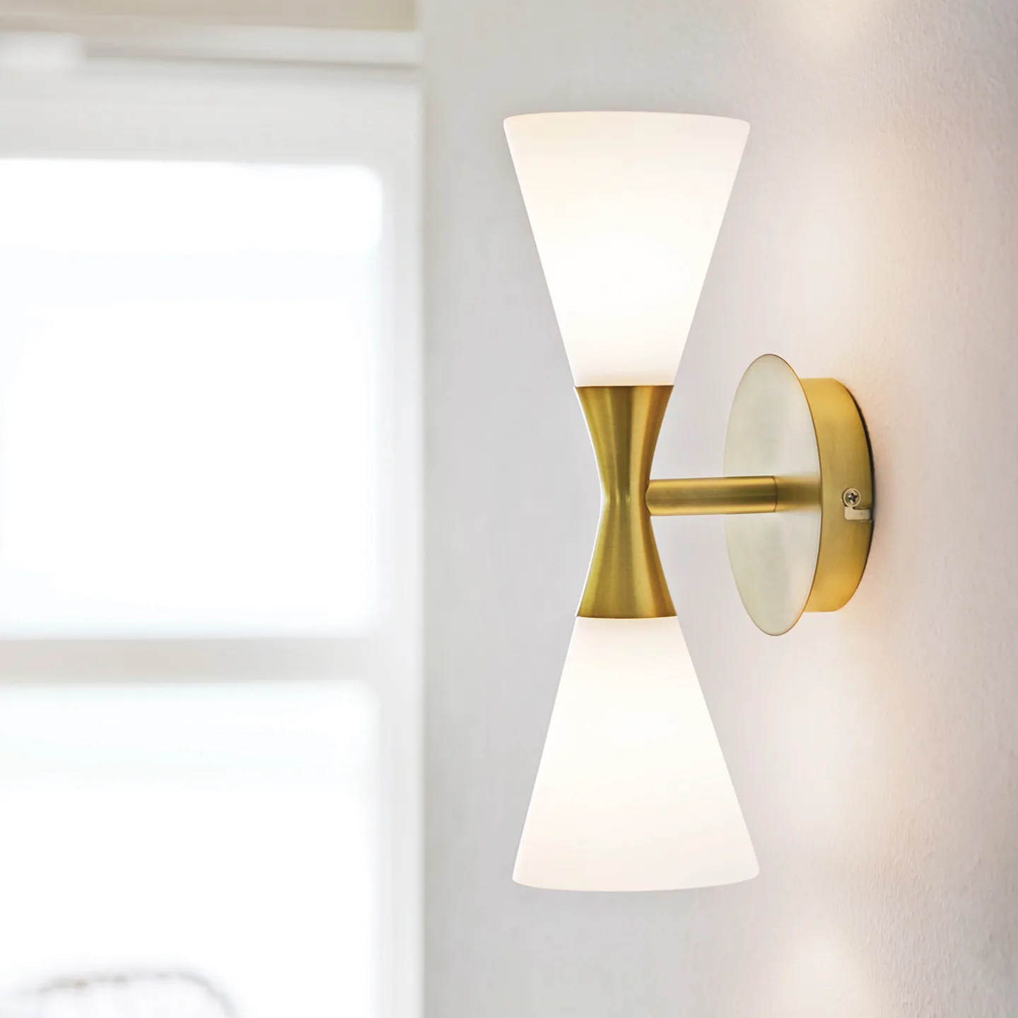Harlekin Wandleuchte Duo Brass - Herstal - Wohnzimmer - Metall