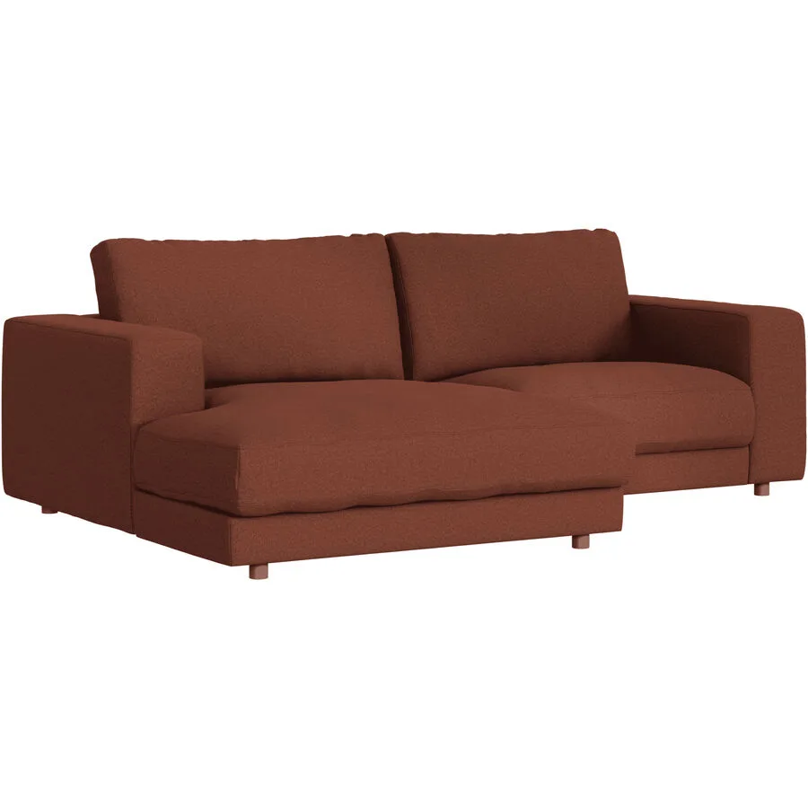 Ecksofa Ava Links Bezug: 100% Polyester rusty B 240 T 170 cm - Möbel Konfigurator: Traummöbel individuell zusammenstellen