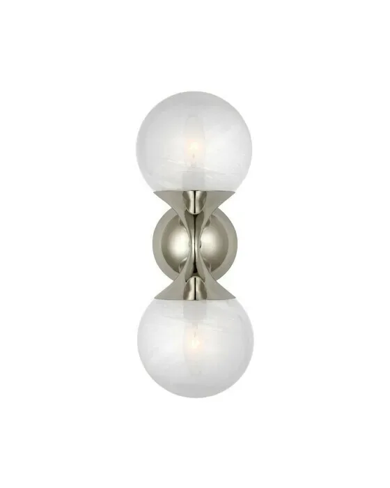 Cristol Small Double Sconce Polished Nickel