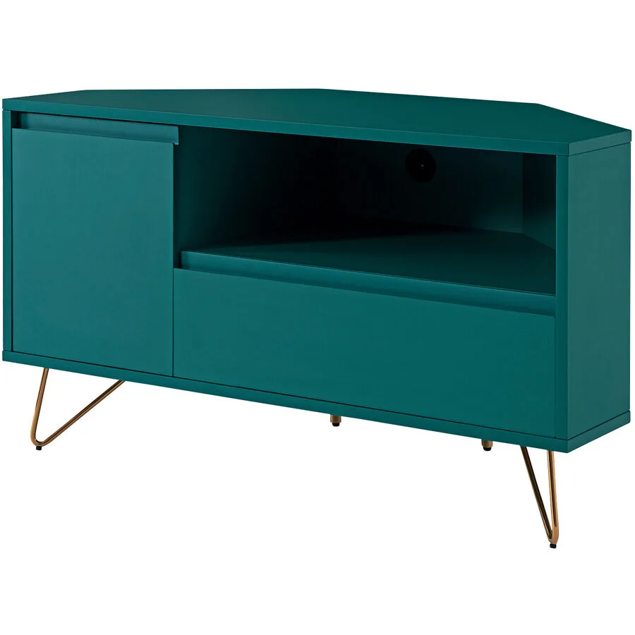 Lowboard Leja blau/gold MDF/Metall B 100 cm