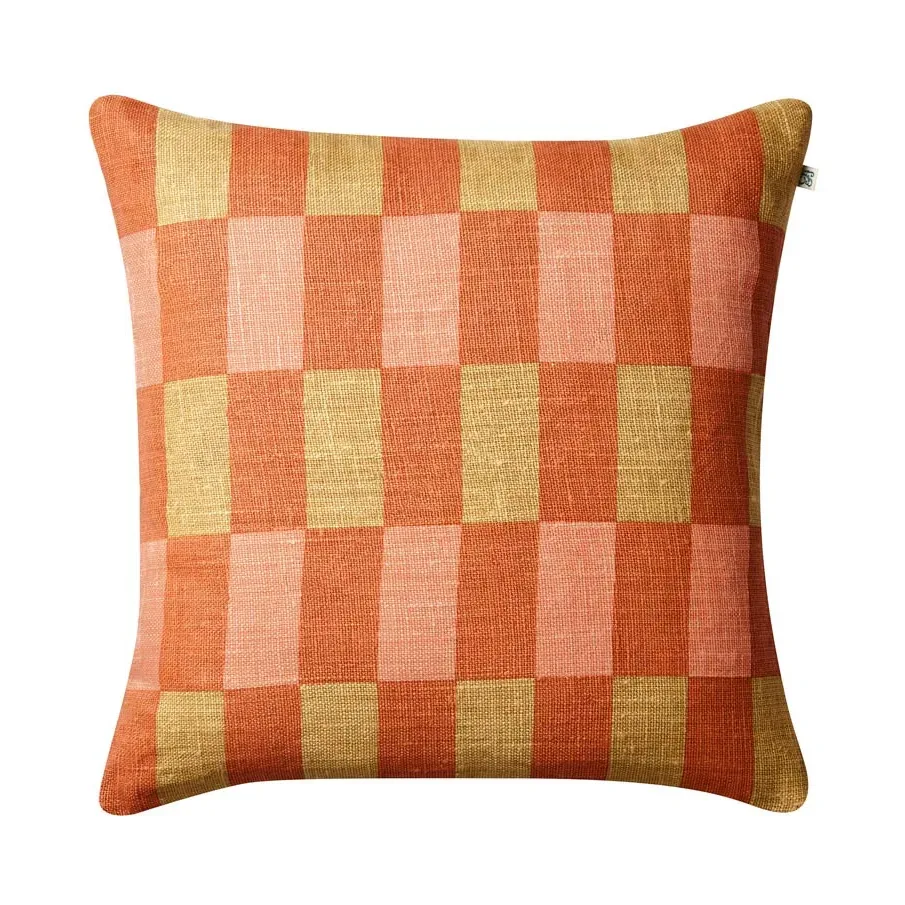 Chhatwal & Jonsson Marari Kissenbezug Apricot orange-khaki-rose, 50x50 cm