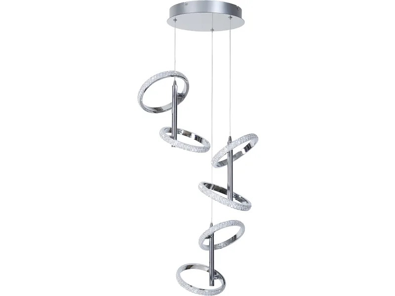 Hängelampe BLADUR LED 46x120cm silberfarben