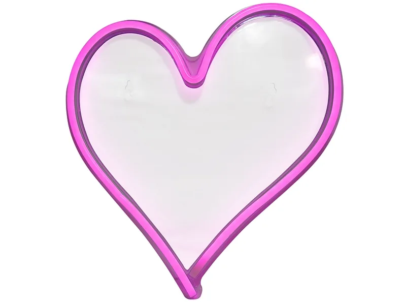 Dekorationsobjekt LED HEART 32cm rosa