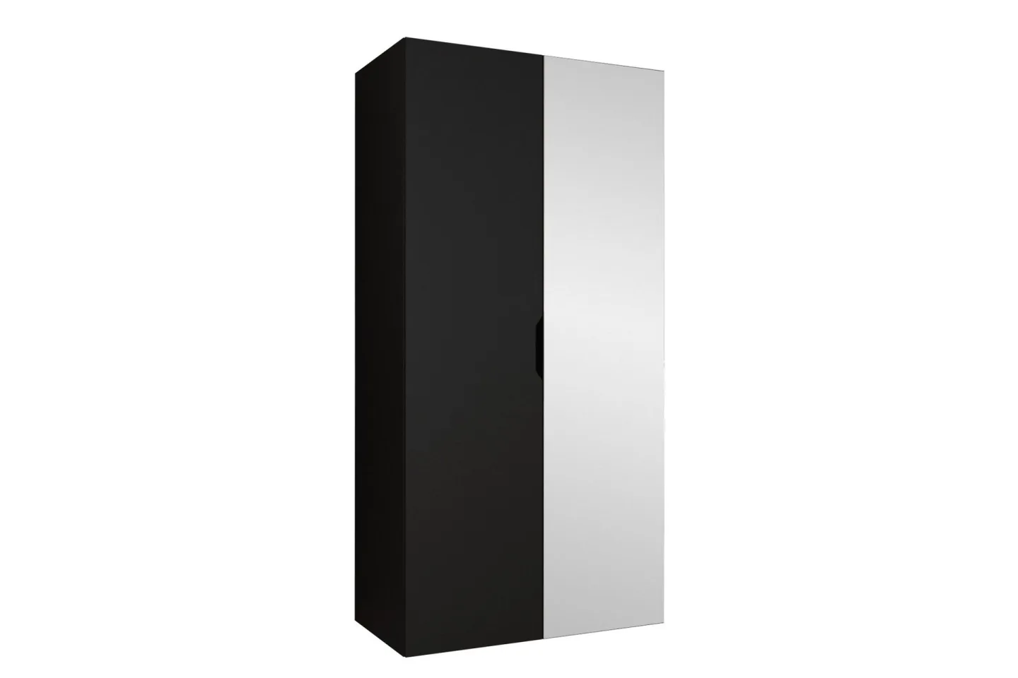 Abano Garderob m. Spegel 52x202 cm - Svart