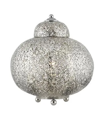 Searchlight - Fretwork 30cm - Bordslampa - Silver