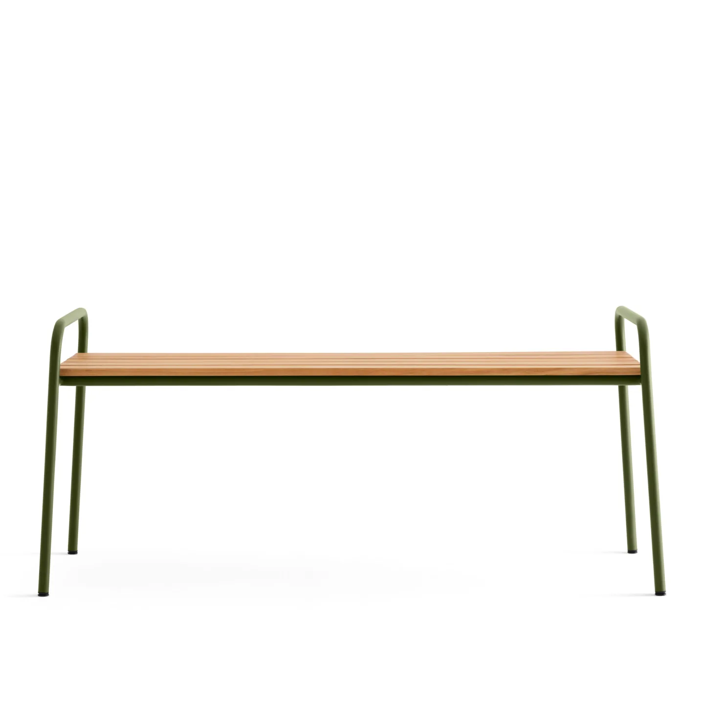 A Huseby - Kallio Outdoor Bench Green - Trädgårdsbänkar - Sami Kallio - Grön - Metall/Trä