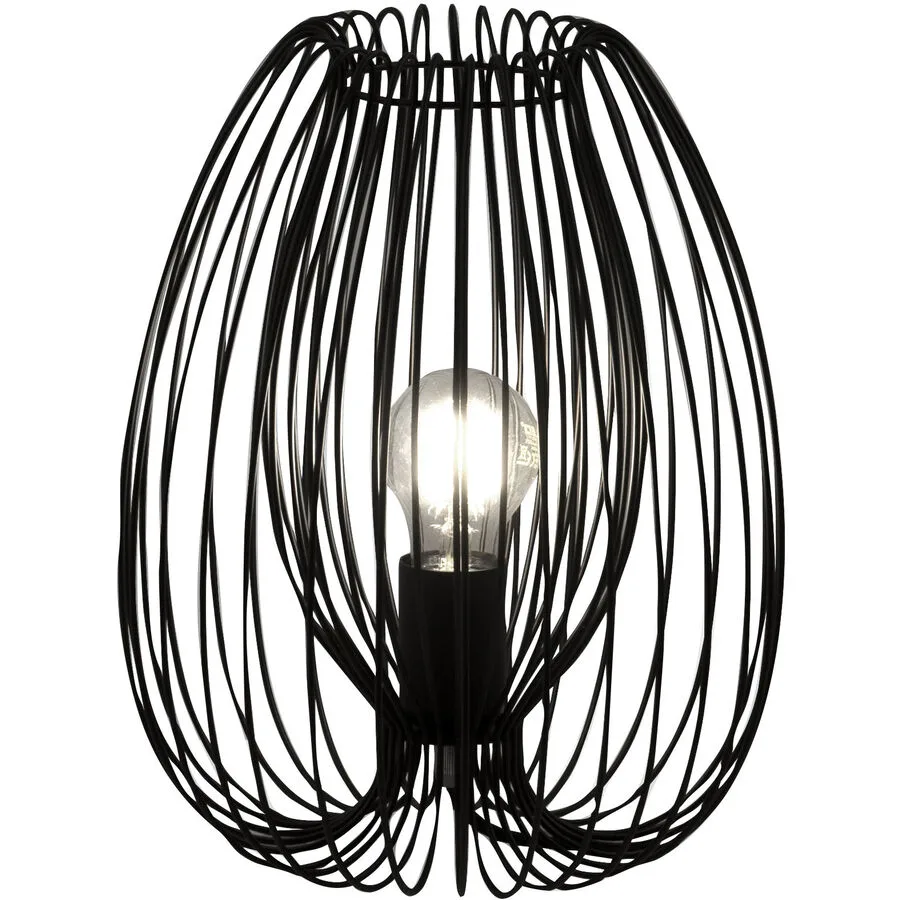 Tischlampe Aruna Schwarz Metall 25 cm 31 cm
