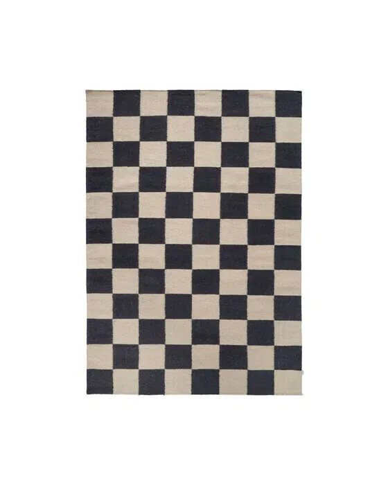 Square tæppe sort/natur