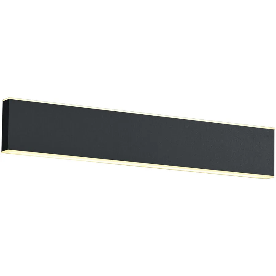 Wandlampe Delta-B Schwarz Metall 30 cm 4 cm - LED - Lichtfarbe: Extra warmweiss - LED Energiesparlampen