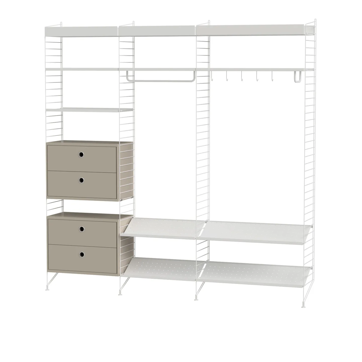 String - Hall Hyllsystem P Vit / Beige - Hyllor & Hyllsystem - Vit