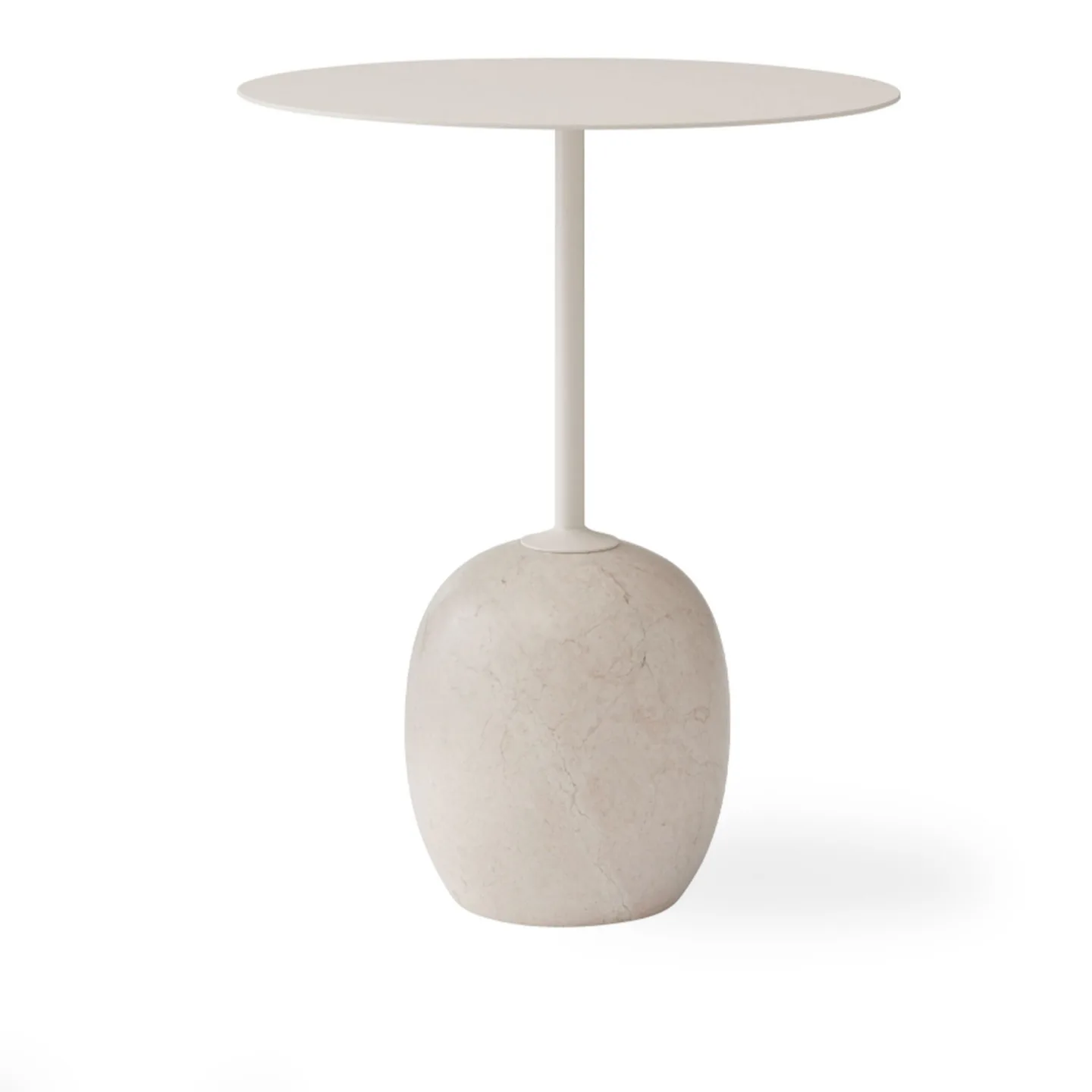 &Tradition - Lato LN8 Ivory White & Crema Diva Marble - Sidobord - Luca Nichetto