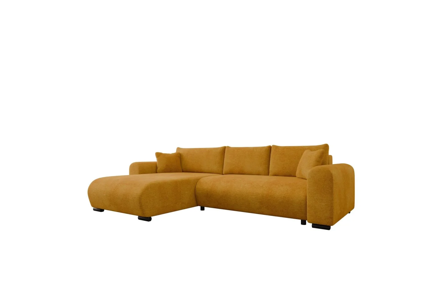Handda Bäddsoffa med Divan 3-sits i Sammet - Gul