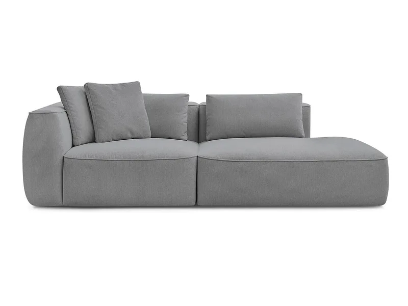 3er Sofa BOBOCHIC LEOPOLD Stoff chiniert hellgrau