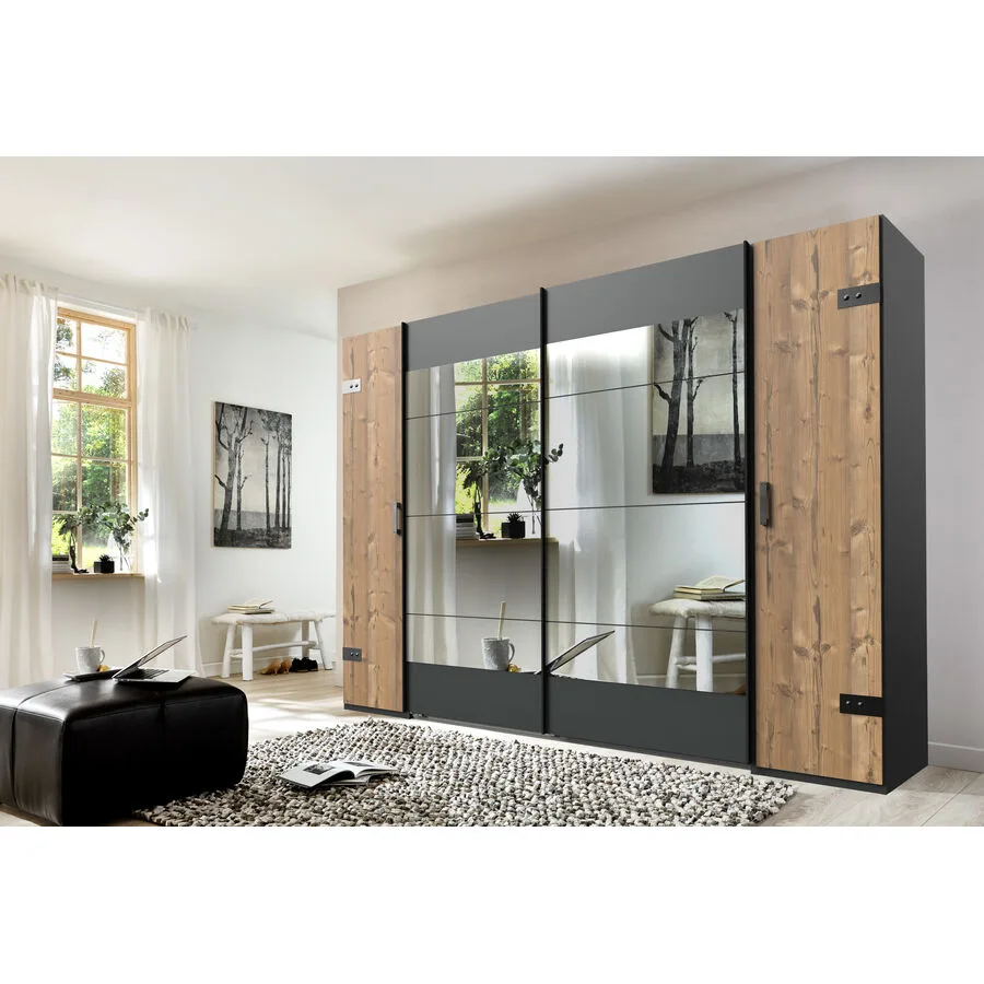 Kleiderschrank Jasmin Weisstanne Dekor Holzwerkstoff B 272 cm