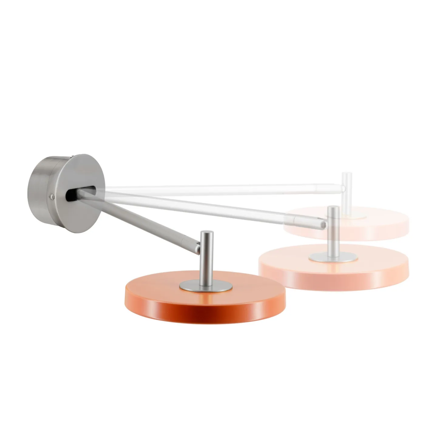 Asteria Long LED-Wandlampe, orange, Stahl, Hardwire - UMAGE - Wohnzimmer - Design - Metall - Einflammig
