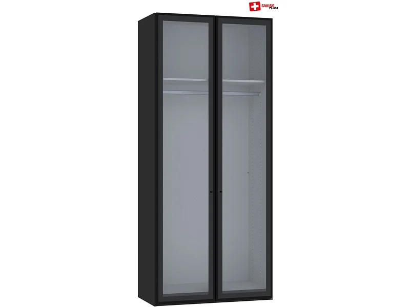 Drehtürenschrank EVOLUTION anthrazitschwarz 2 Türen