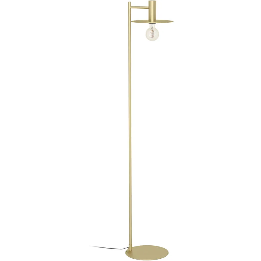 Eglo Stehlampe Escandell Gold Stahl 25 cm 156 cm - Farbe: messing gebürstet/smoky
