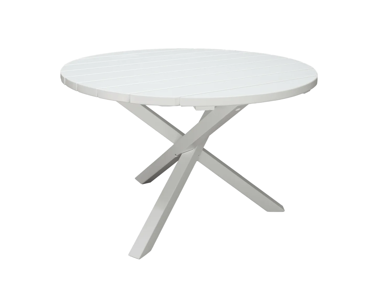 Trädgårdsbord Scottsdale Round Vit Ø 112 cm - Vit