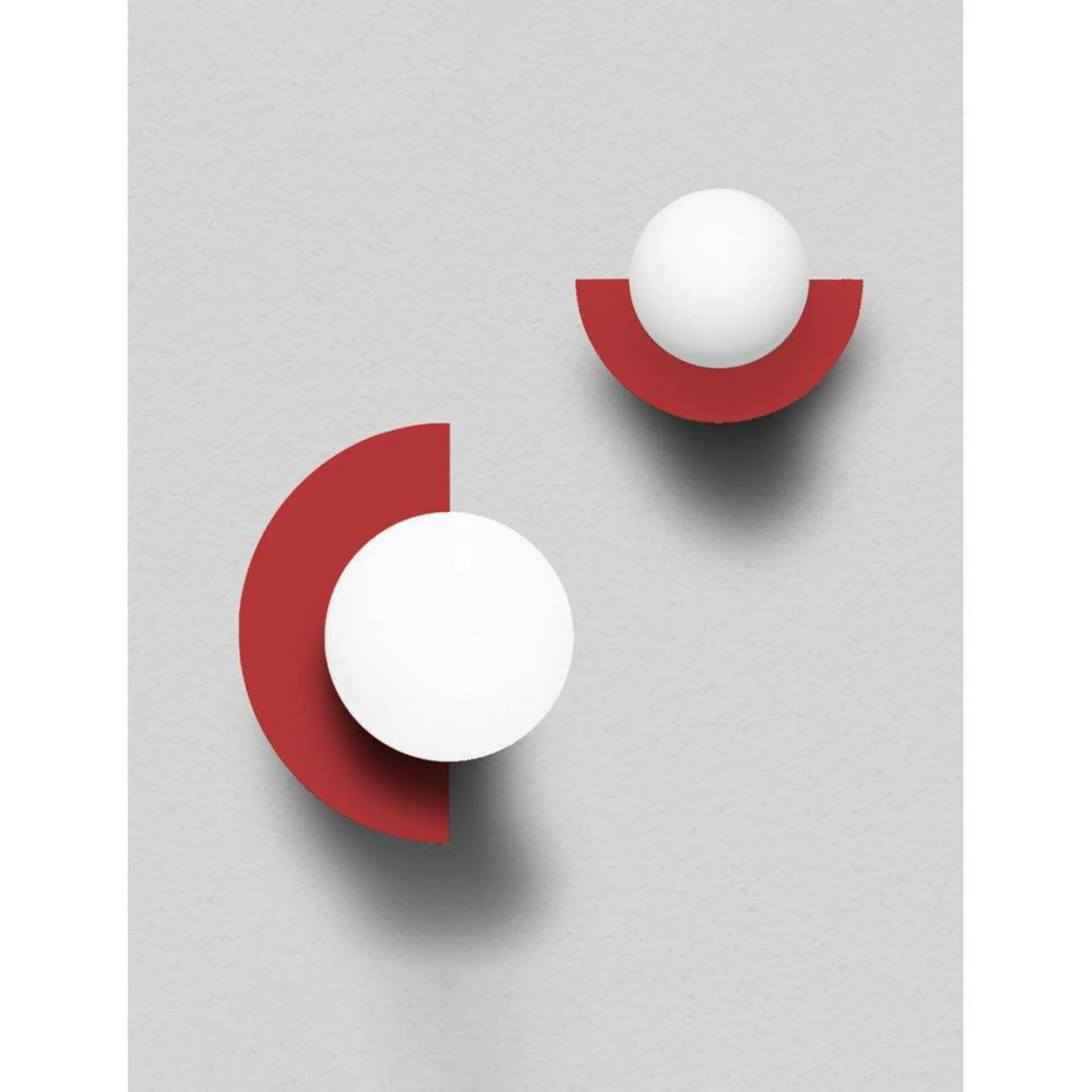 Candy Big Circle 180 L Wandleuchte, rot - Swedish Ninja - Wohnzimmer - Metall