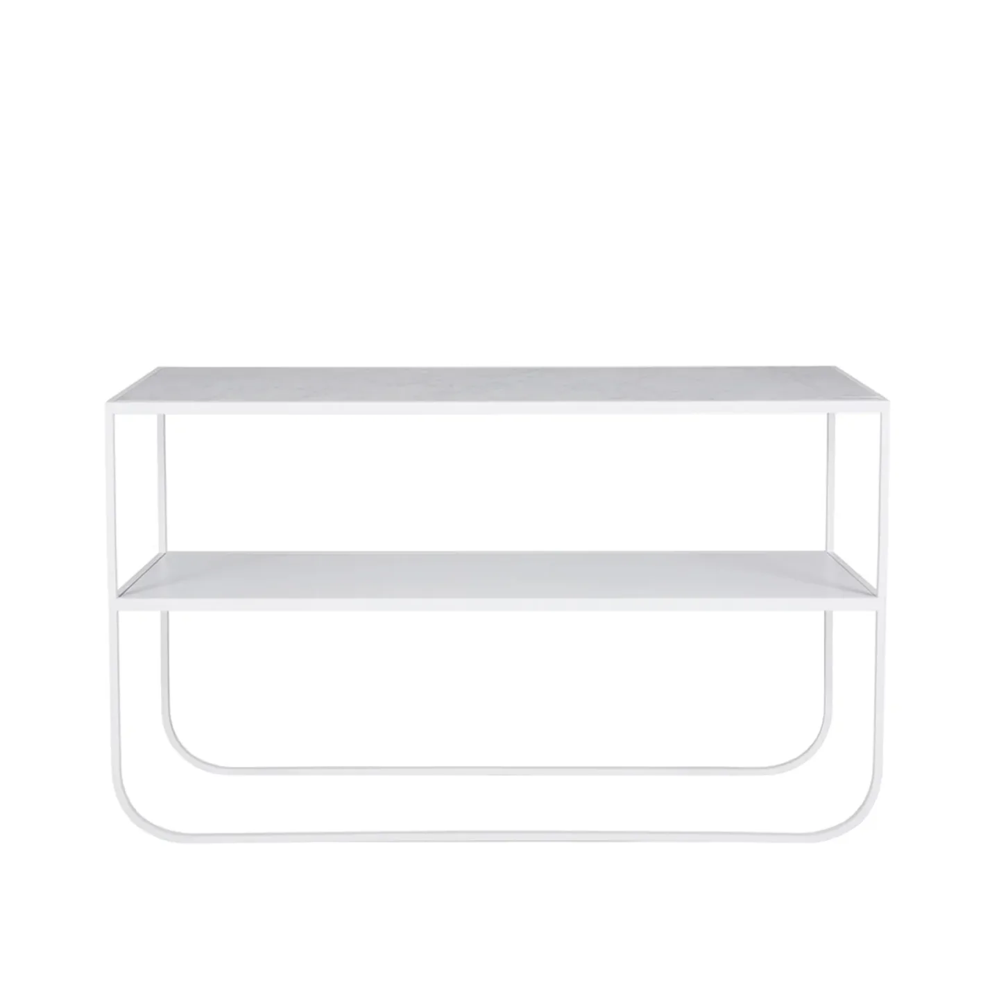 Asplund - Tati Console 120 - Vit / Marmortopp - Avlastningsbord - Broberg & Ridderstråle - Vit - Metall/Sten