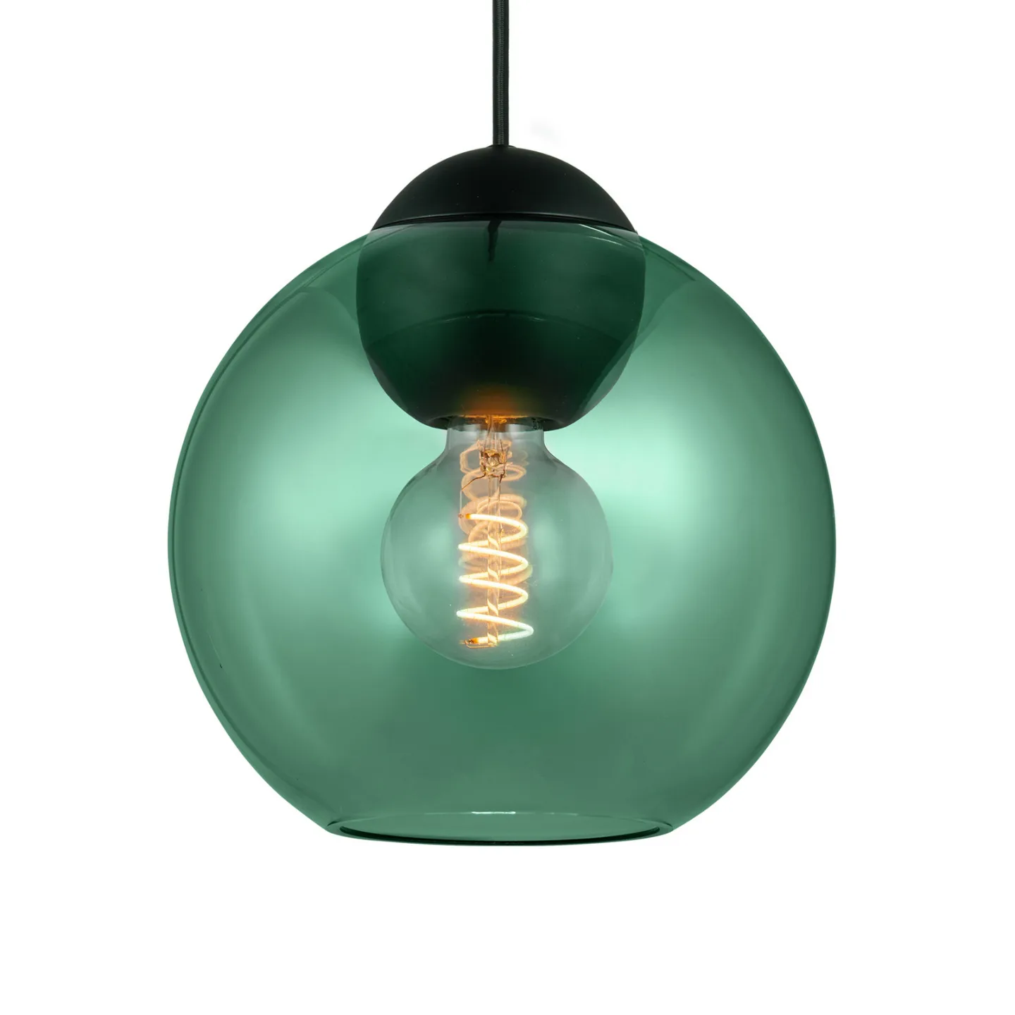 BUBBLES Hängelampe, grün, Ø 24 cm, Glas, E27 - Halo Design - Wohnzimmer - Einflammig