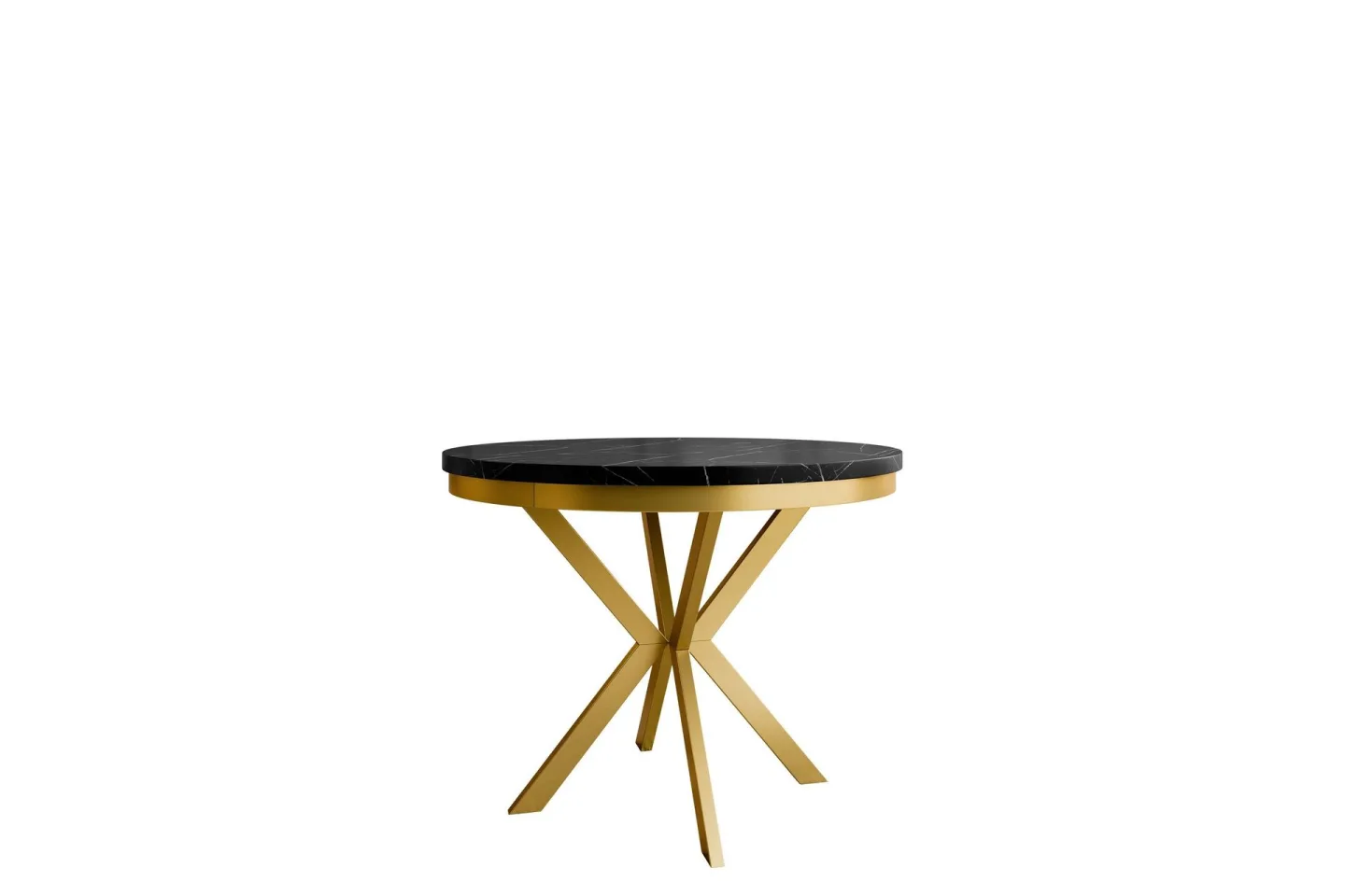 Sereth Matbord 100 cm Rund - Svart/Guld