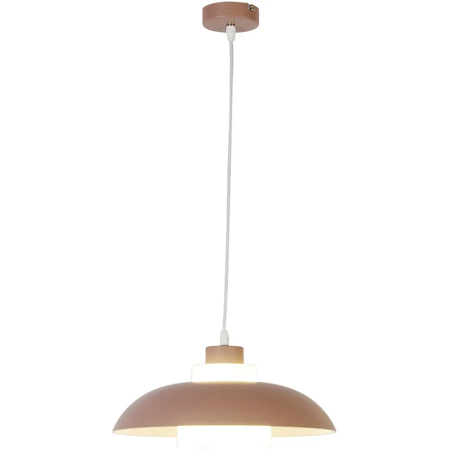 Pendellampe Clemente Rosa Metall 30 cm 120 cm