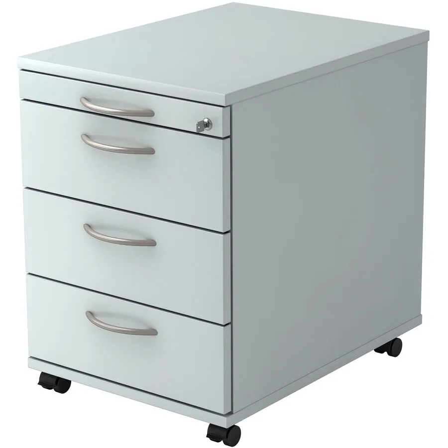 Rollcontainer Office grau/Aluminium gebürstet Holzwerkstoff B 42.8 H 59 cm