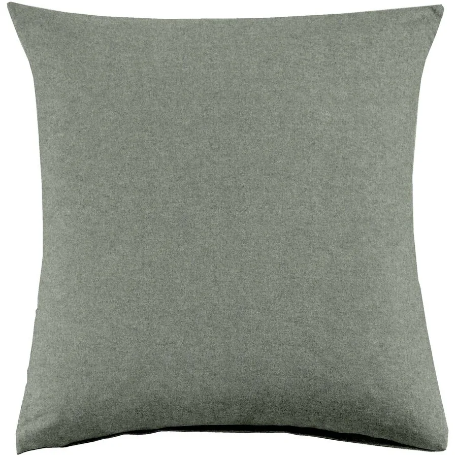Kissenbezug Emma 65x65cm agave green - Farbe: grün - Material: 100% Baumwoll-Flanell, Heather Melange Optik