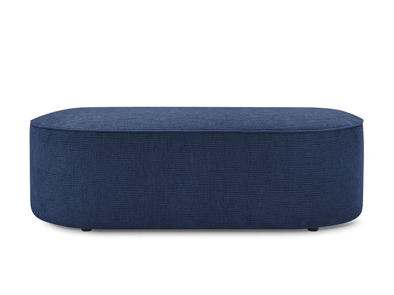 Hocker BOBOCHIC ROUSSEAU 70x140x45cm stoff mit textur dunkelblau