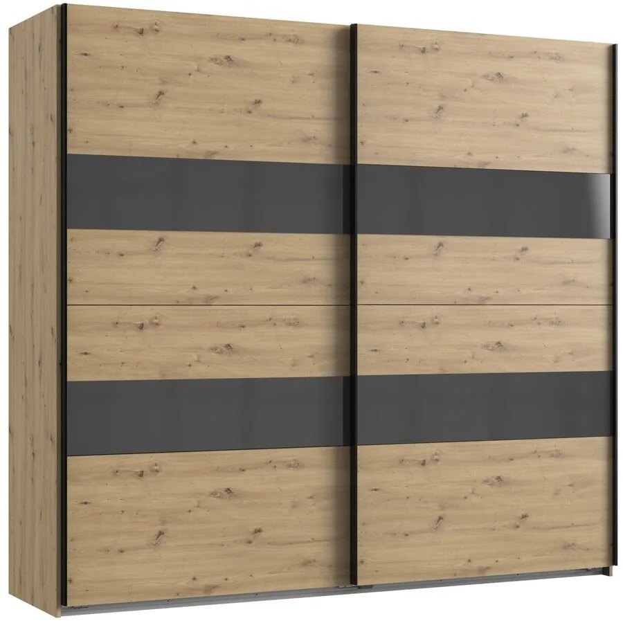 Kleiderschrank Akshay Eiche Nachbildung Holzwerkstoff B 225 cm