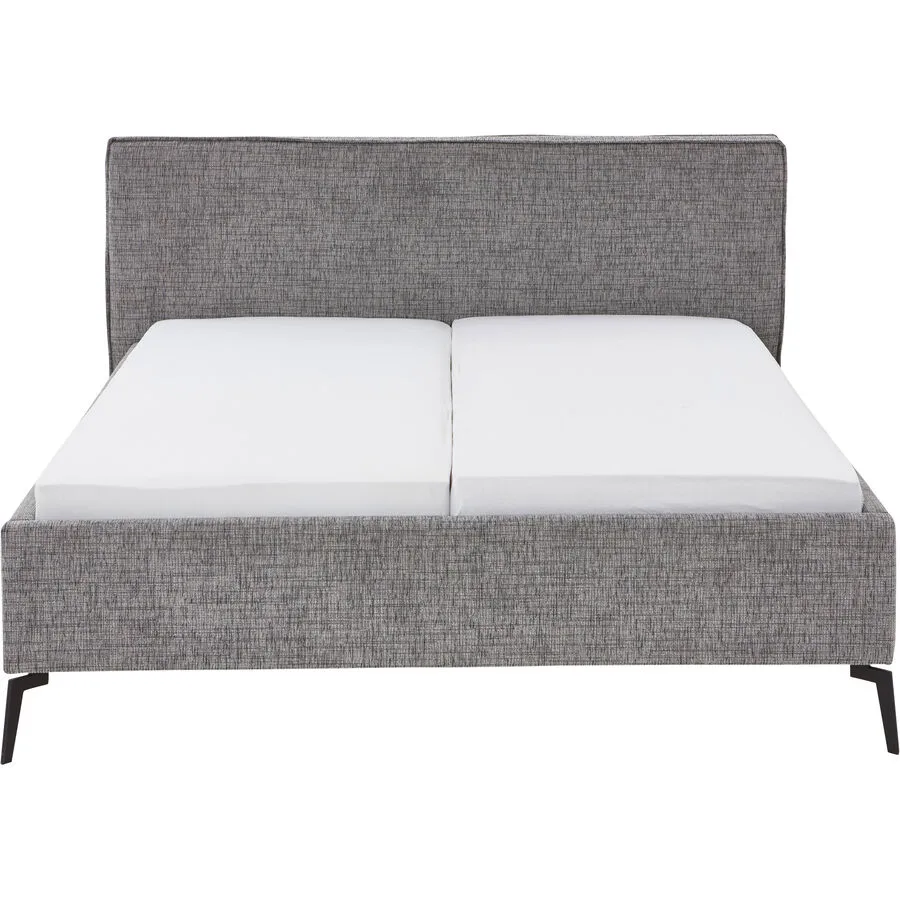 Bett Lina Mouse Grey Polyester 180 x 200 cm