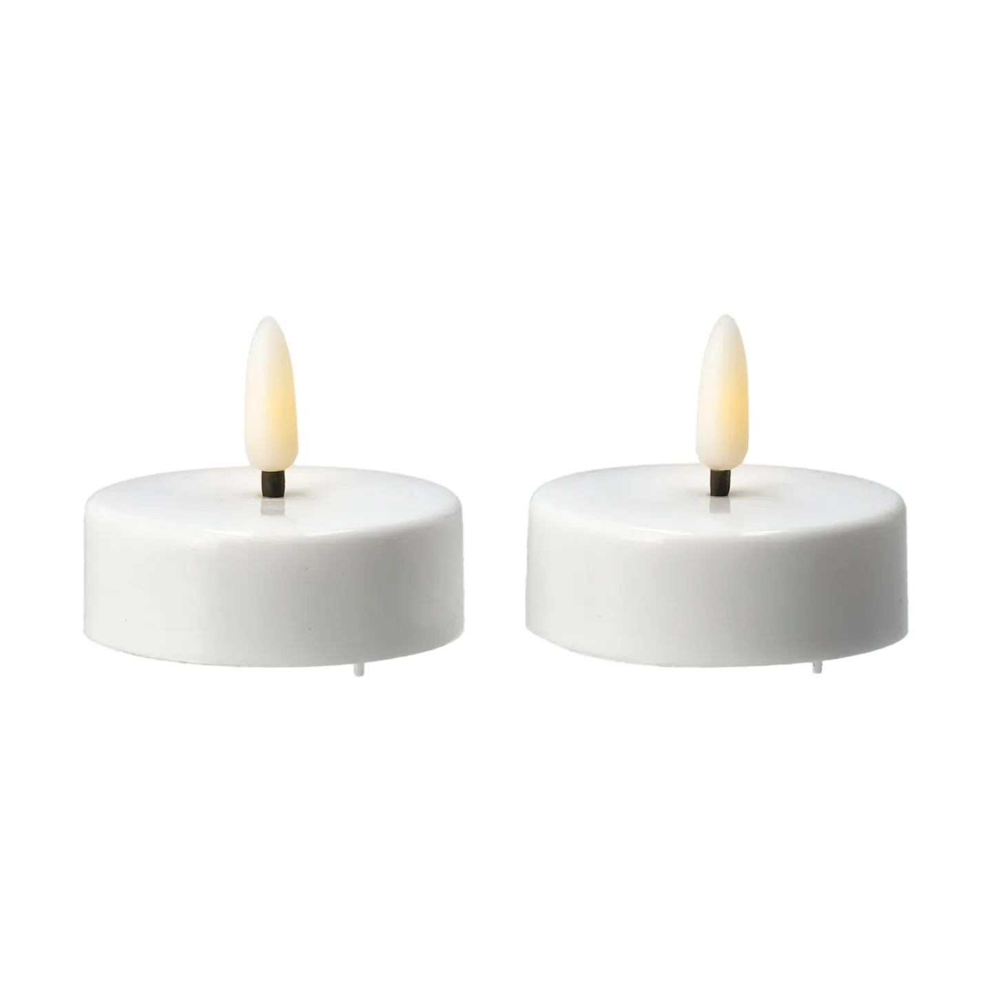Scandi Essentials Bright Teelicht LED Ø5,8cm 2er Pack White