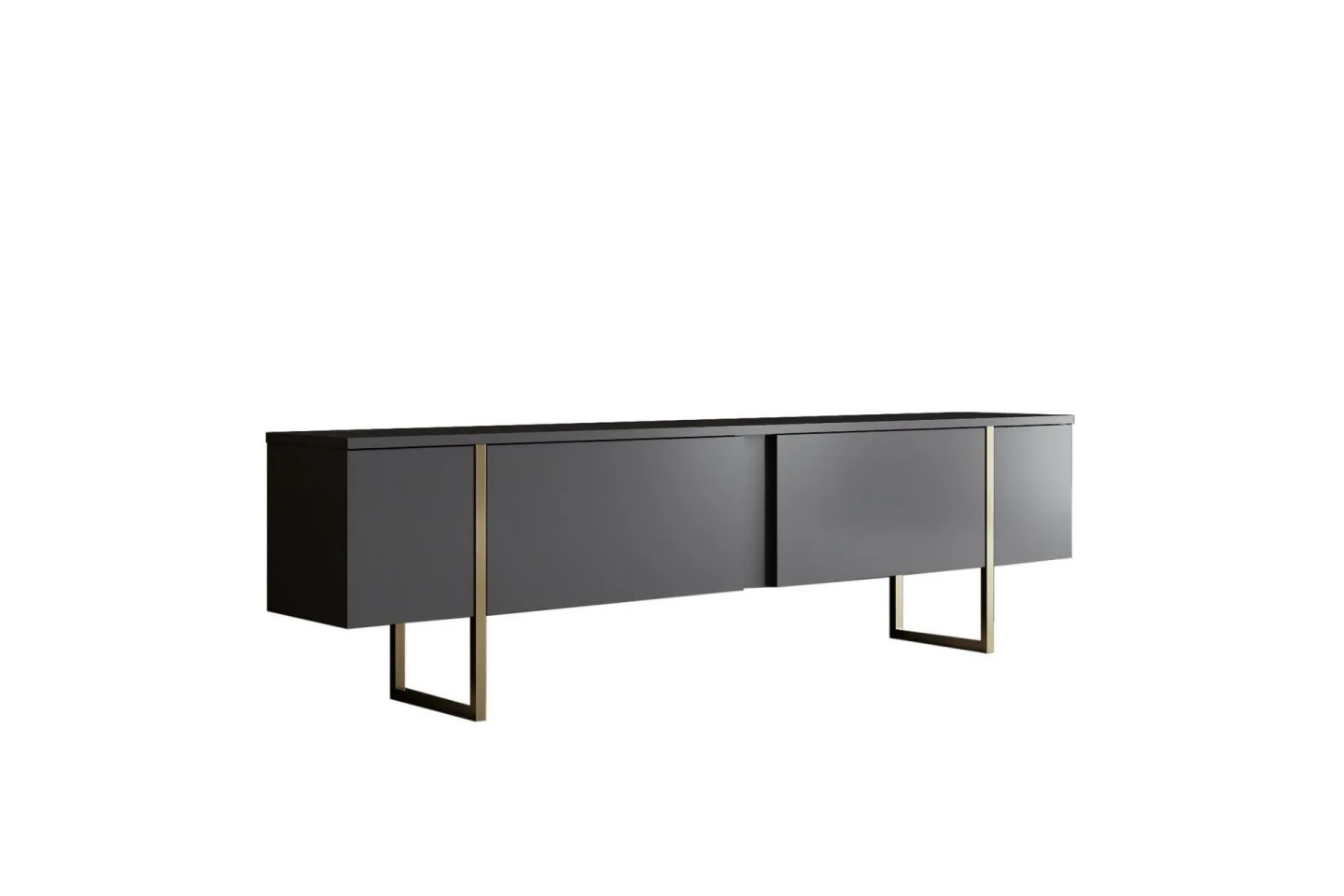 Luxe Tv-bänk 180x50 cm Svart/Guld - Hanah Home