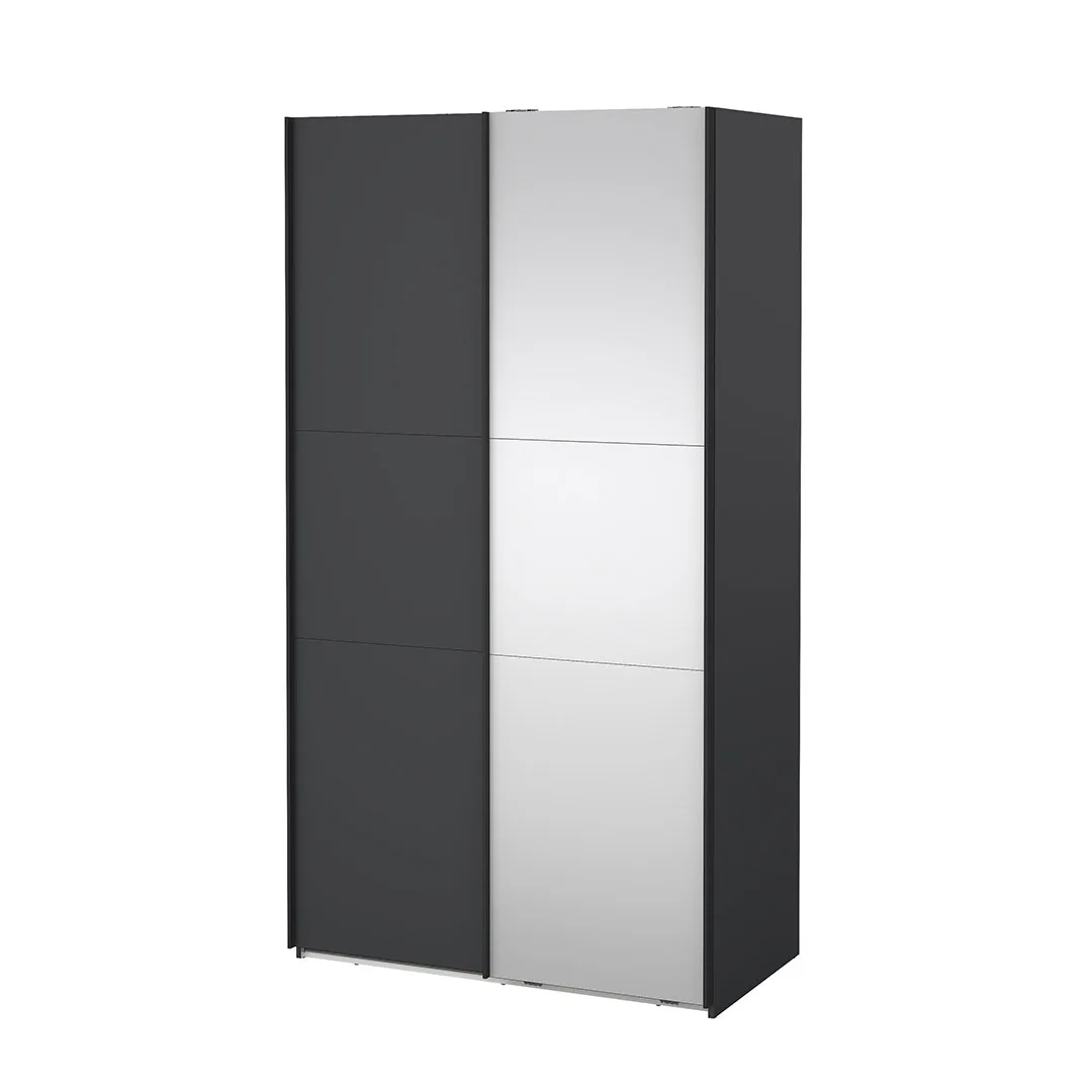 Como Schiebetürenschrank 2 Türen 120x220cm matt grau.