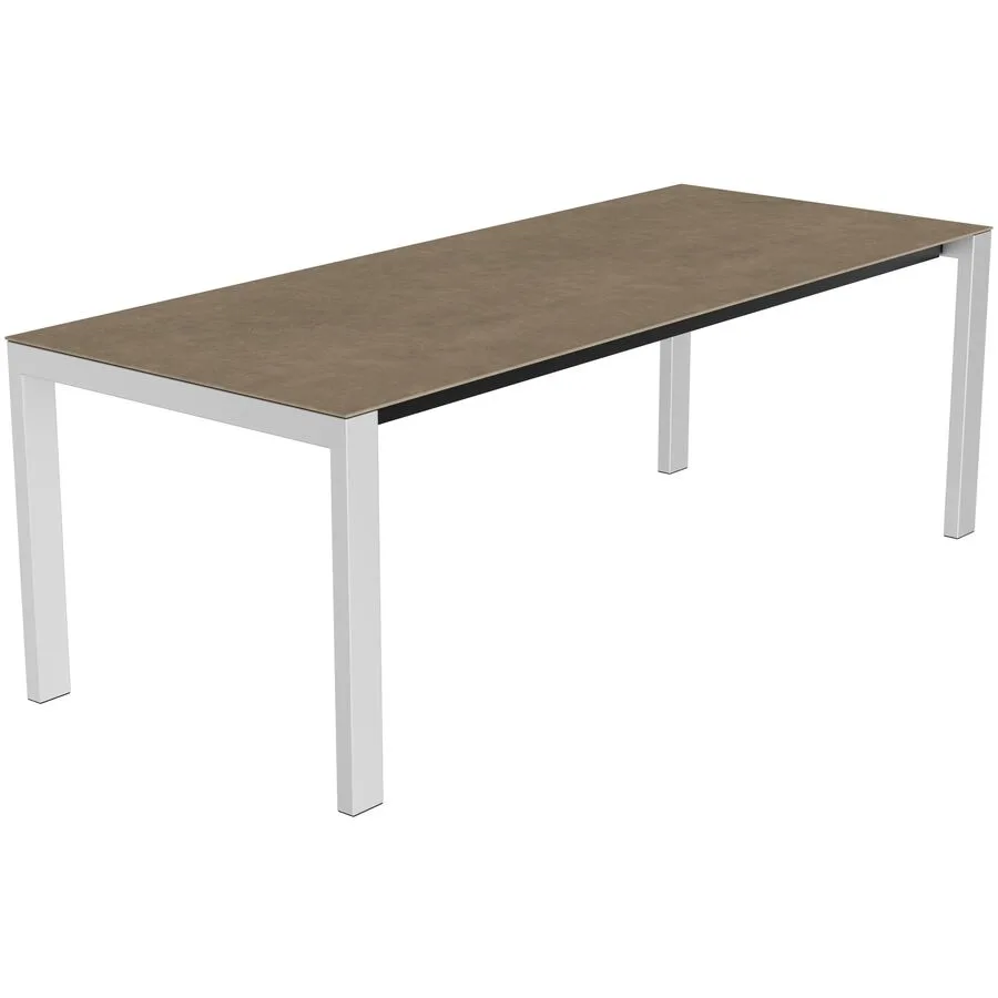Gartentisch Panama Edelstahl gebürstet / Terra Keramik/Edelstahl B 220 T 90 cm - Möbel Konfigurator: Traummöbel individuell zusammenstellen